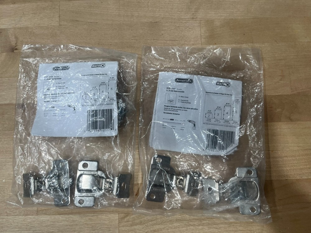 2 Sets Amerock Matrix Concealed Cabinet Hinge 1-1/4″ Overlay Nickel BP2811C1314