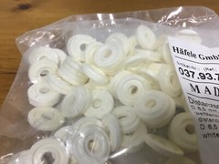 Qty (100) Hafele 037.93.717 Plastic Spacers for Slides 20.5mm OD X 3MM Length