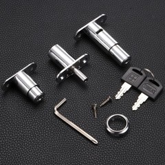 Drawer Desk Cabinet Push Plunger Lock 3/4″x1-9/16″ Cylinder Keyed Alike