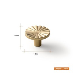 1.5”38mm Dia Champagne Bronze Cabinet Knobbig Zinc Alloy Drawer Knobs With Ro