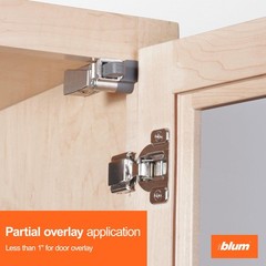 BLUMOTION for Doors (25 Pack), Soft-Close Adapter for Compact Hinges, Includes S