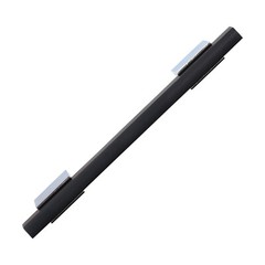 Euro Bridge Style 3-3/4″ Centers Chrome Black Cabinet Pull Handle 5-1/32″