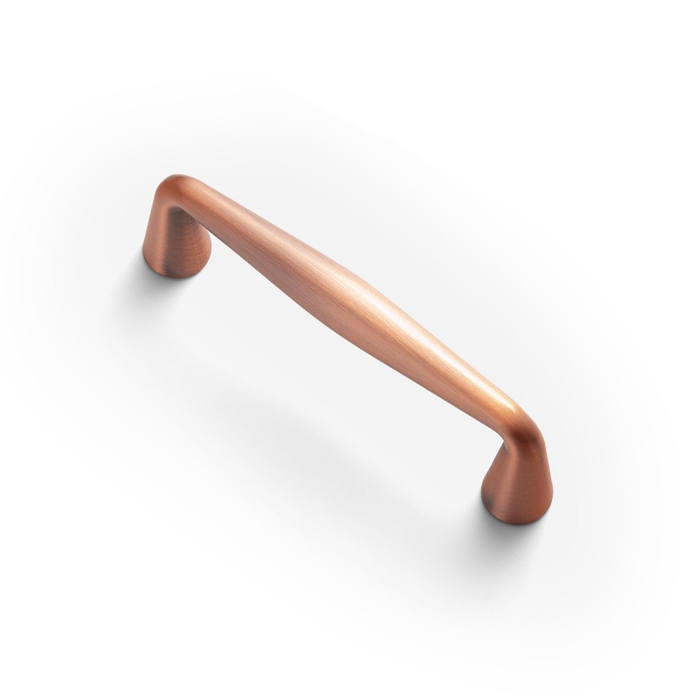 6 PCS Brushed Copper Zinc Alloy Cabinet Handles 3 Inch 76mm Hole Center