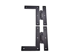 4″ Black Iron Hinge, H L Hinge, Antique Style Hinge, Iron Forged, Sold In Pairs