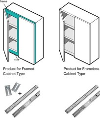Ball Bearing Cabinet Drawer Glides 22 Inch – 100 LB Capacity