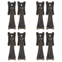 8Pcs Single Hole Light Brown Zinc Alloy Drawer Pull Handles for Home Use