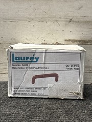 Box of 22 Laurey 34838 3 Inch – 76mm Plastic Wire Cabinet Hardware Pull – Red