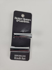 Better Homes and Gardens Chrome Finish Knob Set of 2 for Drawers & Cabinets 1″