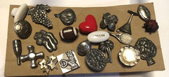 Drawer Knobs Lot Set of 22 Asst Fruit Sports Manhole Wine Maugenest Cabinet Pull