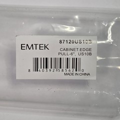 Emtek 87120US10B 6″ Cabinet Edge Pull Oil Rubbed Bronze ORB Hardware (3 Pack)