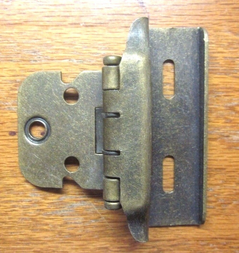Ajax 5139 USA Wrap Frame Cabinet Door Hinge 1/2″ O’lay Brass 5 Barrel Self Close