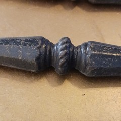 Metal Cabinet/Drawer Handle Pull Matte Black Traditional 8 in Center x2