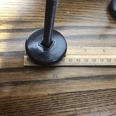 Lot of 4 Swivel 4 1/4” Adjustable Screw Mount Leveling Plastic Base 3/8 -16