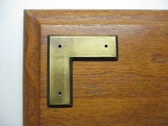 Ornamental 2 Inch 3187 Corner Bracket Drawer Door Cabinet Frame Dark Satin Brass