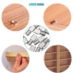 22 Pcs Shelf Pins Pegs,1/4 Inch Diameter Spoon Shape Nickel Plated Shelf