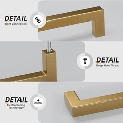 20 Pack Champagne Bronze Cabinet Pulls Gold Cabinet Handles 3 Inch Hole Center