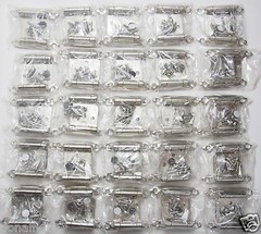 Lot of 25 Pairs (50pcs) Self Closing OVERLAY Flush Cabinet Hinges – Satin Nickel