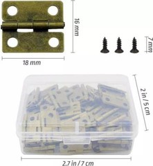 100pcs Small Hinges for Wooden Box Mini Hinge Jewelry 1 Inch Hinges Bronze Door
