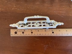 Lot 10 Vintage Cabinet Drawer Door Pull Handles w Back Plates 7.5” L 3”OC screws