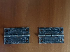 Box of 38 Antique Bronze Decorative Small Hinges 1.42″ Vintage Jewelry Box Hinge