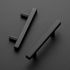 30 Pack 5 Inch Square Cabinet Pulls Matte Black Stainless Steel Kitchen Drawer P