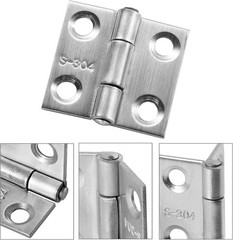 1 Inch 304 Stainless Steel Mini Hinges – 6 Pcs Small Flat Metal Hinges with M…