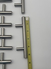 Stainless Steel Drawer Pulls Handles Lot Of 44 With Some Screws 3.5 Inches