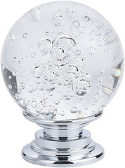 10 PCS Crystal Cabinet Knobs round Glass Bubbles Knobs Smooth Drawer Pulls Handl