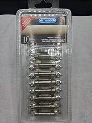 Amerock Functional 3/8” Inset Self-Closing Face Mount Hinge Pack of 10 Hinges