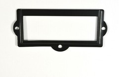 Black Metal Label Holder for Drawers, Doors, Etc. Screws Included