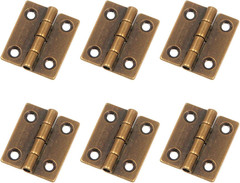 Small Hinges for Wooden Box,1 Inch Mini Hinge with Mounting Screws Butt Hinges B