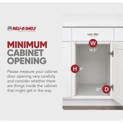 Rev-A-Shelf Kitchen Cabinet Pull Out Shelf Organizer, 15 x 22 In, 5WB1-1522CR-1