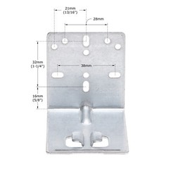 10-Pairs of Metal Grass Rear Mounting Brackets for Undermount Drawer Slides