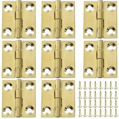 8 Pack Butt Hinge 1 Inch Mini Solid Brass Hinges for Small Cabinet, Folding Craf