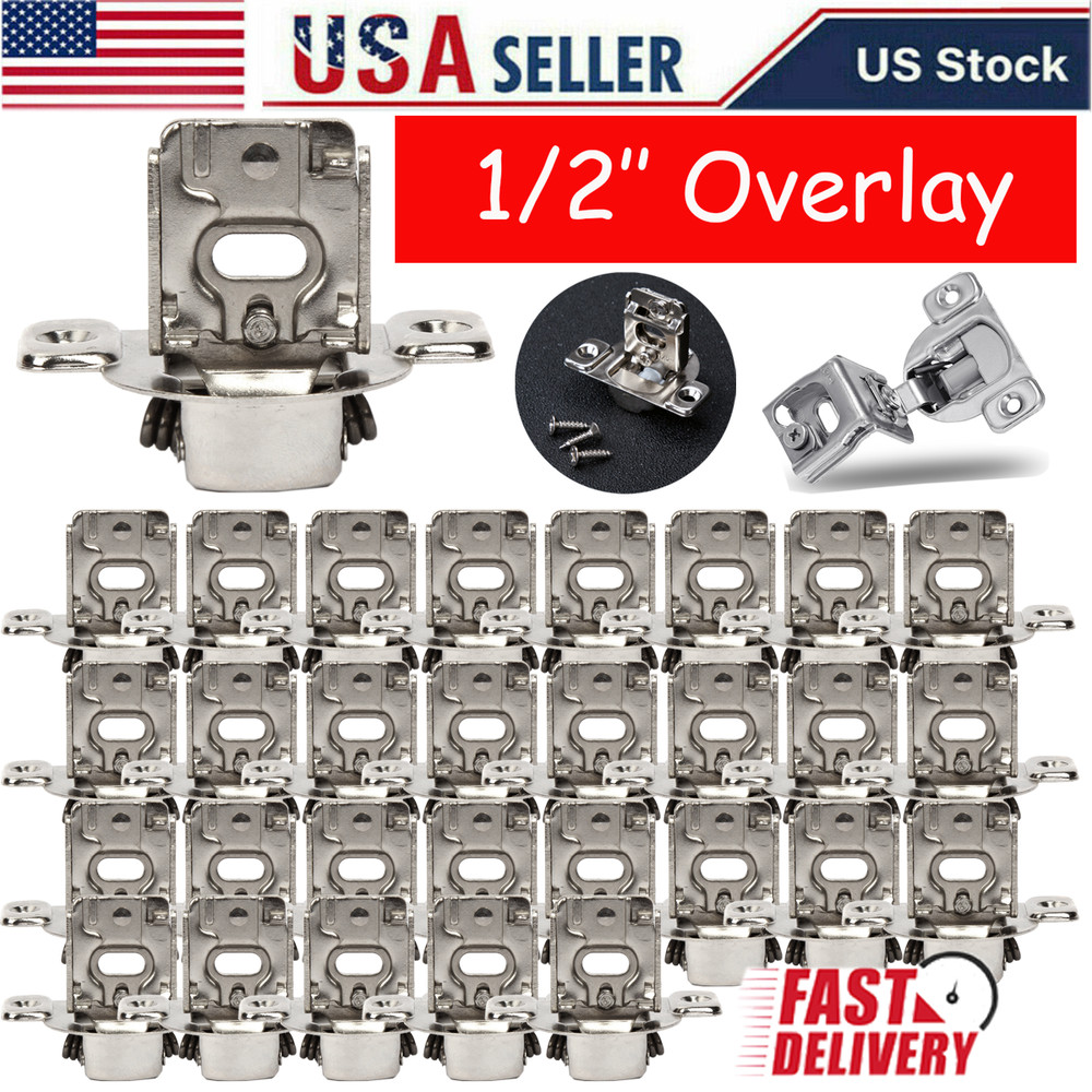 1/2″ Overlay Soft Close Cabinet Hinge 105° Face Frame Compact Door Hinges Lot
