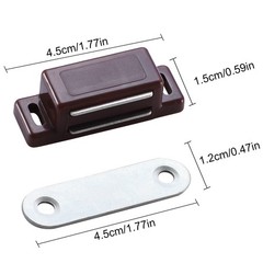 10 PCS Magnetic Cabinet Door Latch Closures Kitchen Cabinet Cupboard Catch Brown