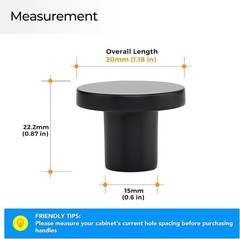 Elegant 10-Pack Black Drawer Pulls – Modern Round Knobs for Any Cabinet Space