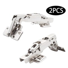 Adyoney 2Pcs 165 Degree Half Overlay Cabinet Hinges, Lazy Susan Hinge, Silver