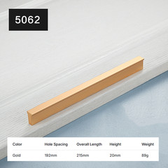 Gold Cabinet Pull Drawer Handle Aluminum Alloy for Wardrobe Kitchen