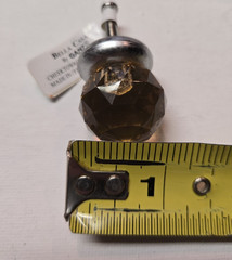 Set 24 BELLA CASA by GANZ Amber Crystal Cabinet Knobs VTG Glass Drawer Pulls