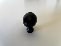 10 (TEN) Oval Flat Black Cabinet Hardware Knobs