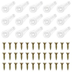 50 Pack Glass Retainer Clips w/ 50 Screws for Cabinet Doors Mirror Window Screen