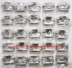 Lot of 25 Pairs 50pcs 1/2″ Overlay Partial Wrap Self-Closing Hinges-Satin Nickel