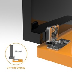30 Pack 3/8″ Overlay 3D Soft Close Concealed Hinge for Frame Door, Smooth Slo…
