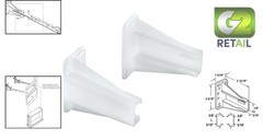 Versatile Drawer Slide Holders – White Nylon, 1 Pair, Easy Adjustment Design