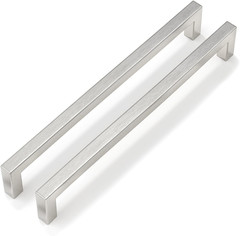 30 Pack 5 Inch Brushed Nickel Cabinet Pulls Square Drawer Handles Silver Kitchen