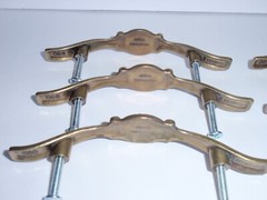 QTY 6 Amerock BP861-BB Burnished Brass Ceramic Center Handle Drawer Pull 3″ CTC