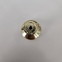 Amerock BP95130B 1-3/16 in (30 mm) Diameter White/Polished Brass Cabinet Knob