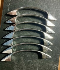 RARE Lot of 10 Vintage National Lock Cab Pulls Drawer Handles 4.5 inch + Screws