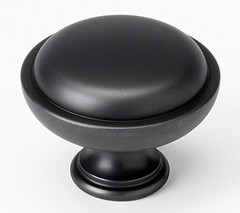 Alno A1145 Knobs 1-1/4″ Rustic Round Lipped Solid Brass Mushroom – Bronze